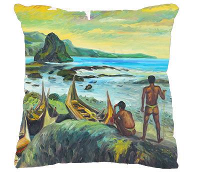 藝術家羅瑞志抱枕-蘭嶼仙境