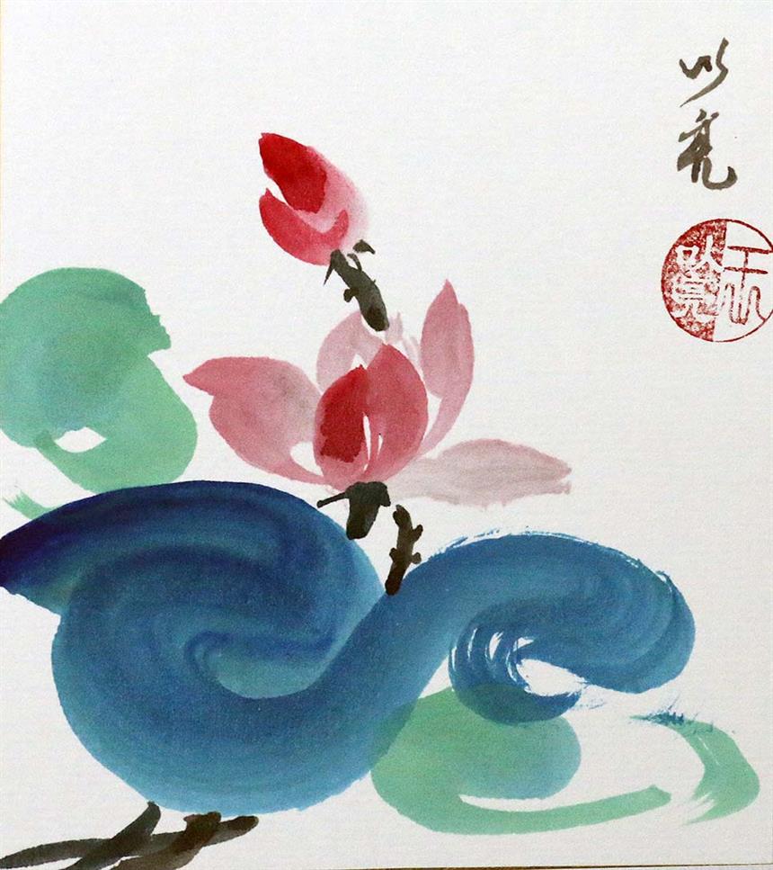 荷花語-13.5x12cm